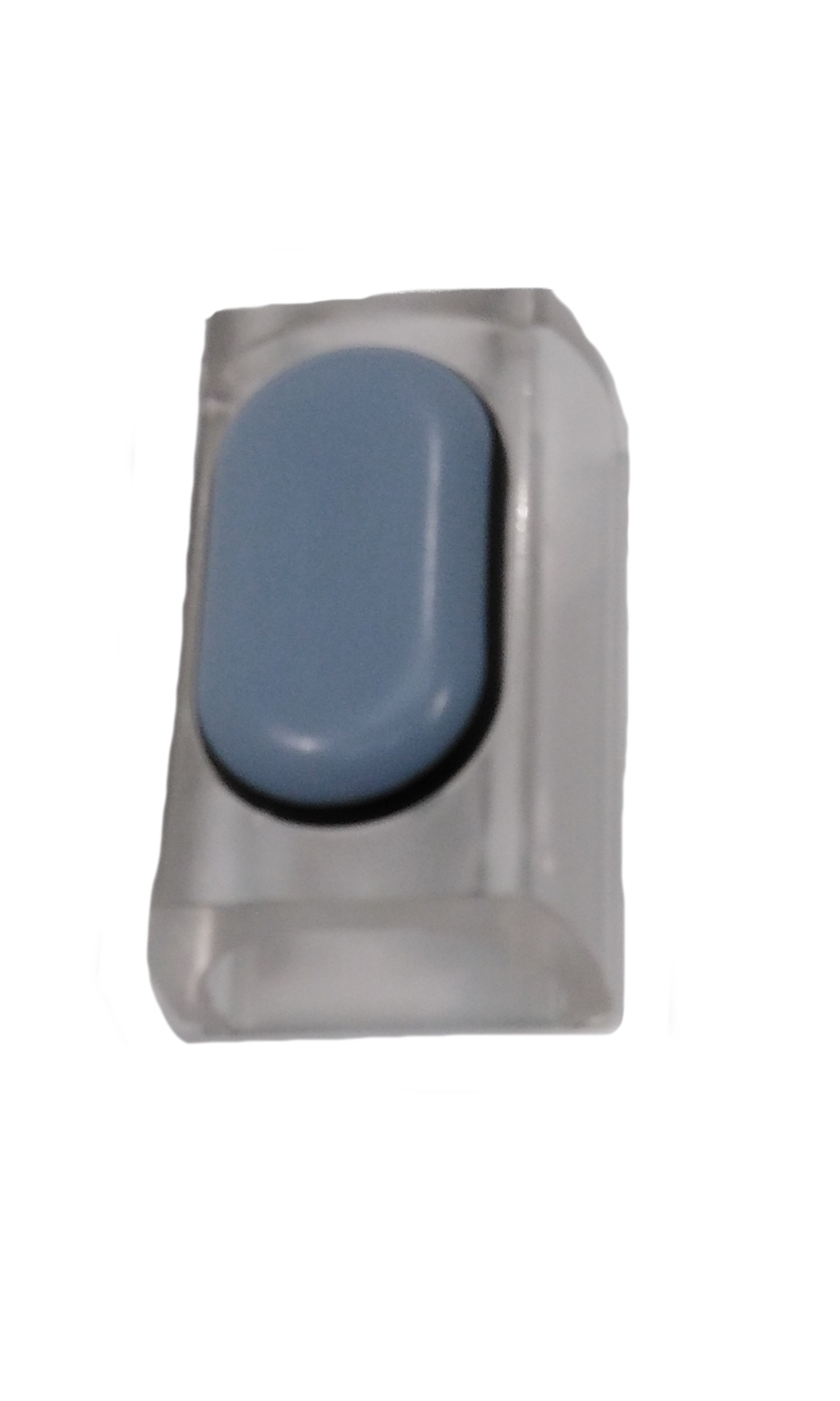 Kufengleiter für Kragstühle: Detailaufnahme des Tecta Rundrohr Gleiters aus transparentem Kunststoff mit PTFE-Einsatz.