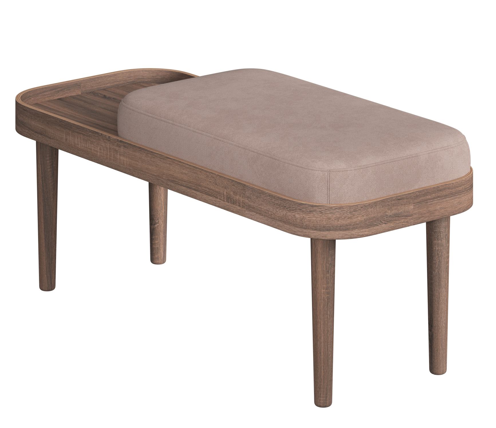Serena Bench Bank Eiche dunkel gebeizt novoform Dusty rose