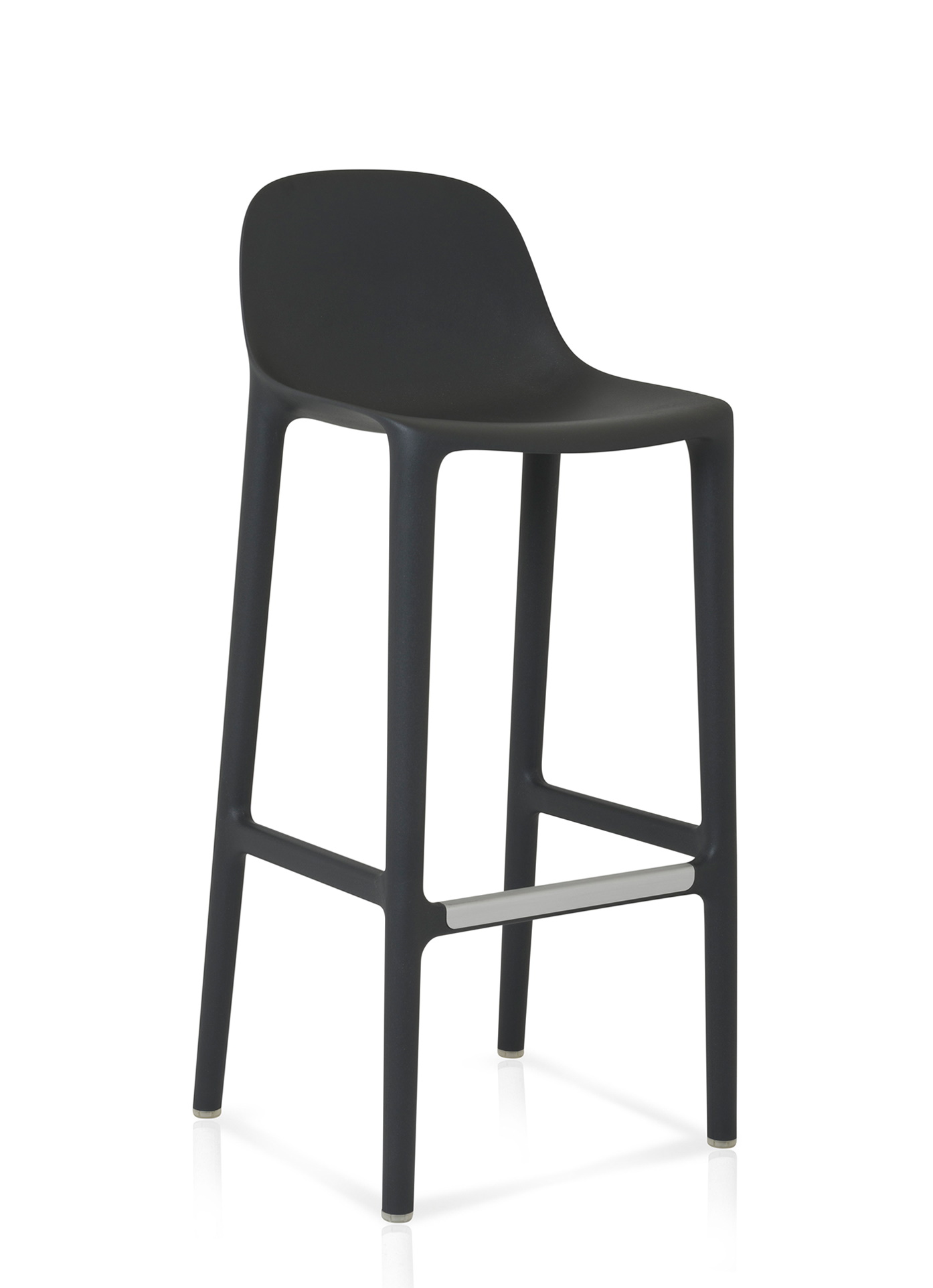 Broom Barstool Barhocker Dunkelgrau Emeco