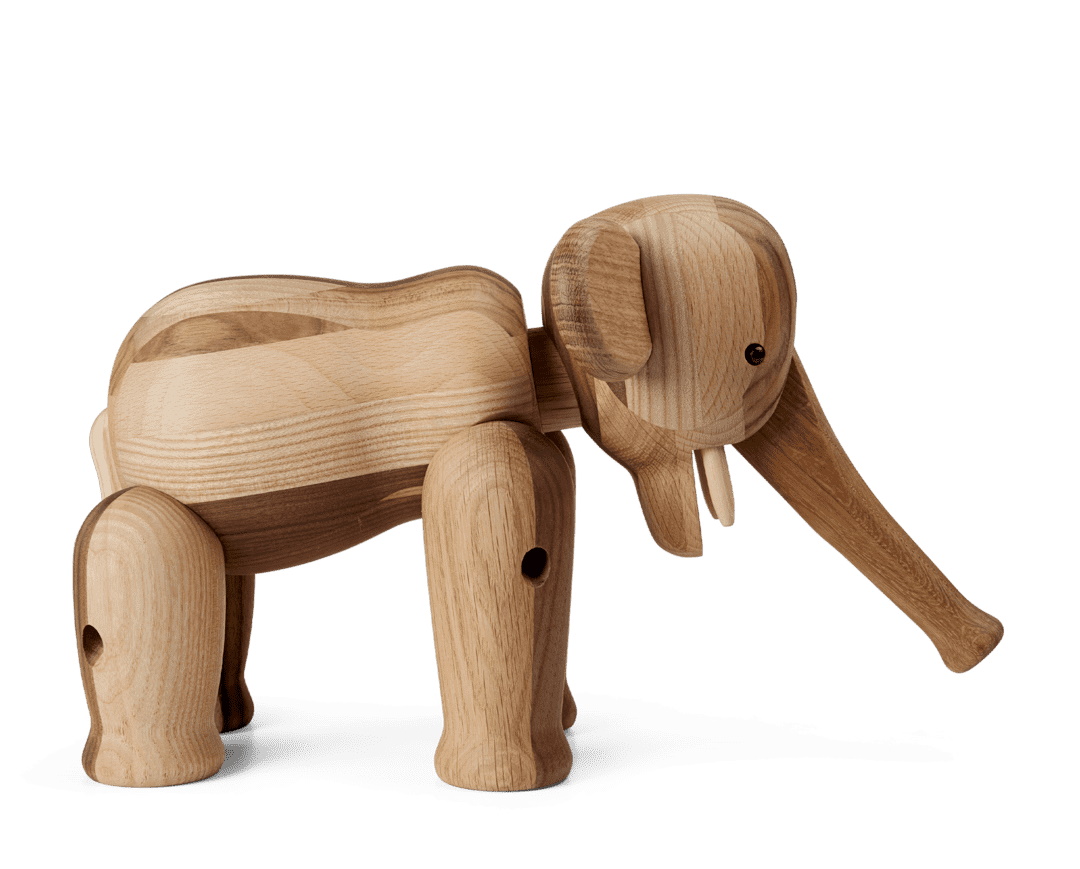 Kay Bojesen Elefant aus Holz, Anniversary Edition, handgefertigte Holzfigur, Dekoration.