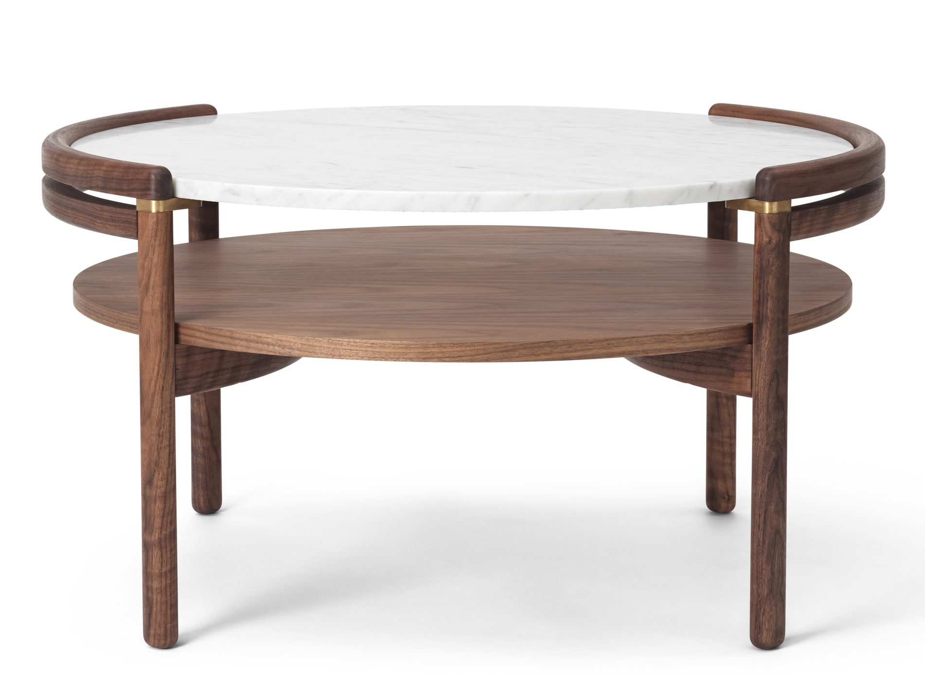 RF1905 Sideways Coffee Table Couchtisch Carl Hansen & Søn Nussbaum geölt / weißer Marmor