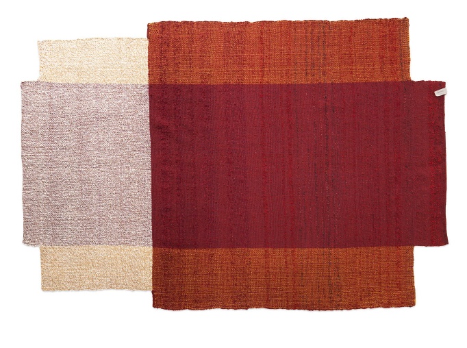 Nobsa Rug Large Teppich ames Rumba-Rot / Ocker-Creme