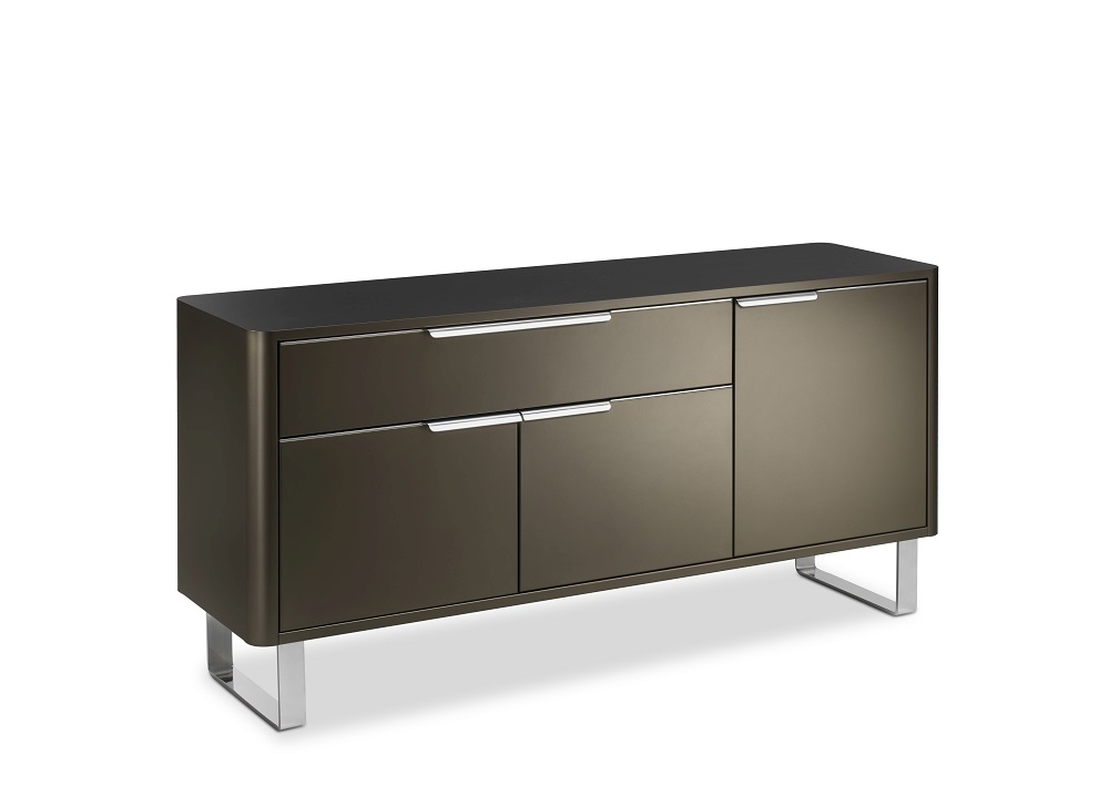 New Classic Line S50 Sideboard in Midbronze von Müller Möbelfabrikation mit Schubladen und Türen.