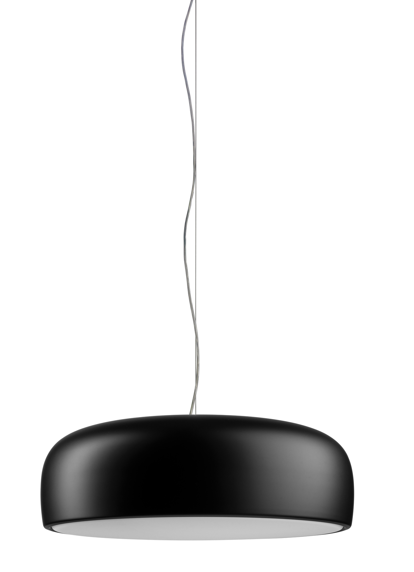 Schwarze Smithfield Pendelleuchte von Flos mit LED, modernes Design für Wohnzimmer und Esszimmer.