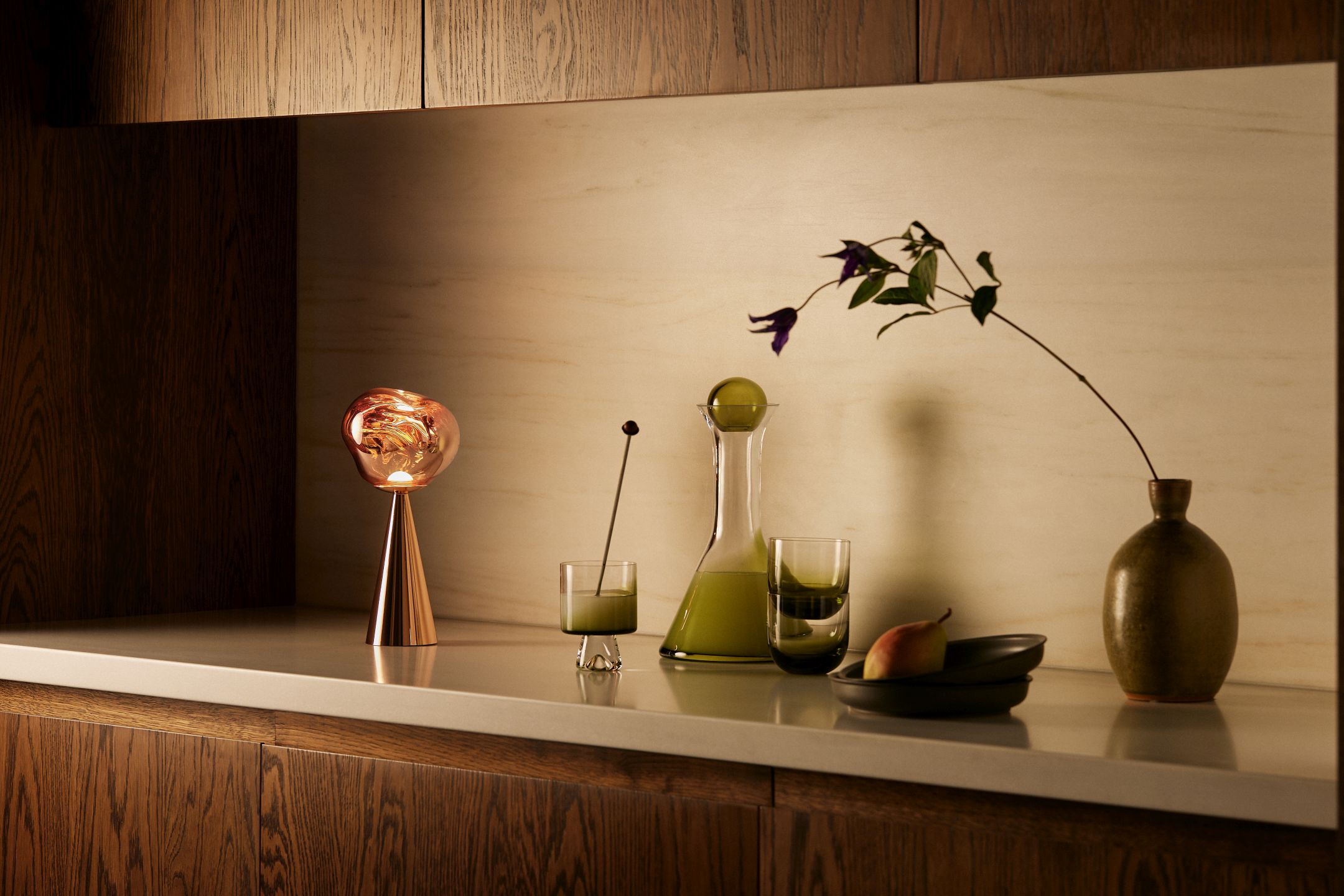 Melt Portable LED Tischleuchte Silber Tom Dixon