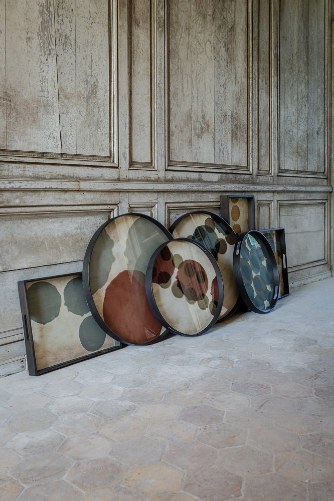 Tray Tablett für Quadratischer Couchtisch S Clear Mirror Ethnicraft EINZELSTÜCK