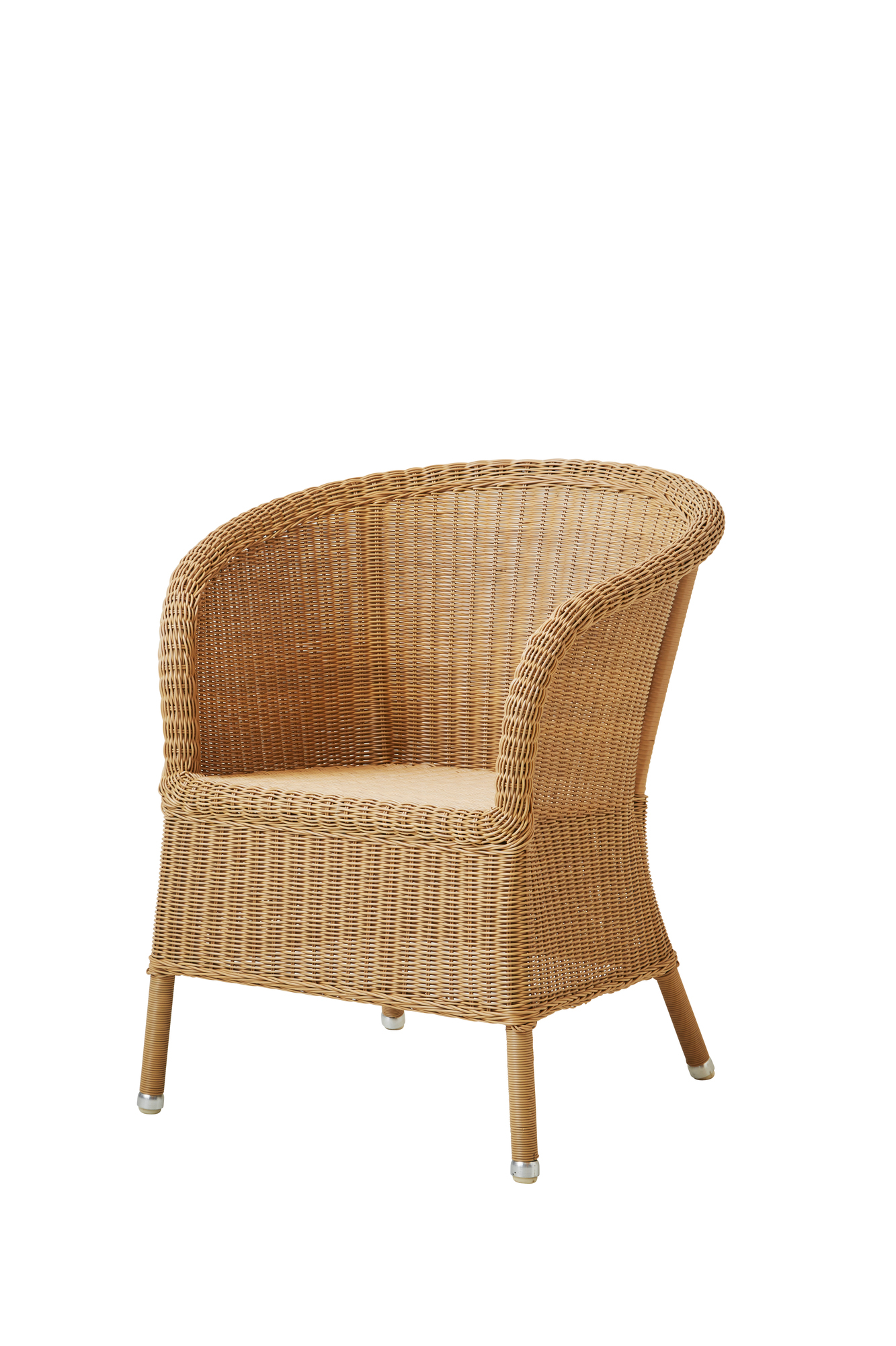 Derby Sessel von Cane-Line: Outdoor-Sessel aus Rattan, hellbraun, für Garten und Terrasse.