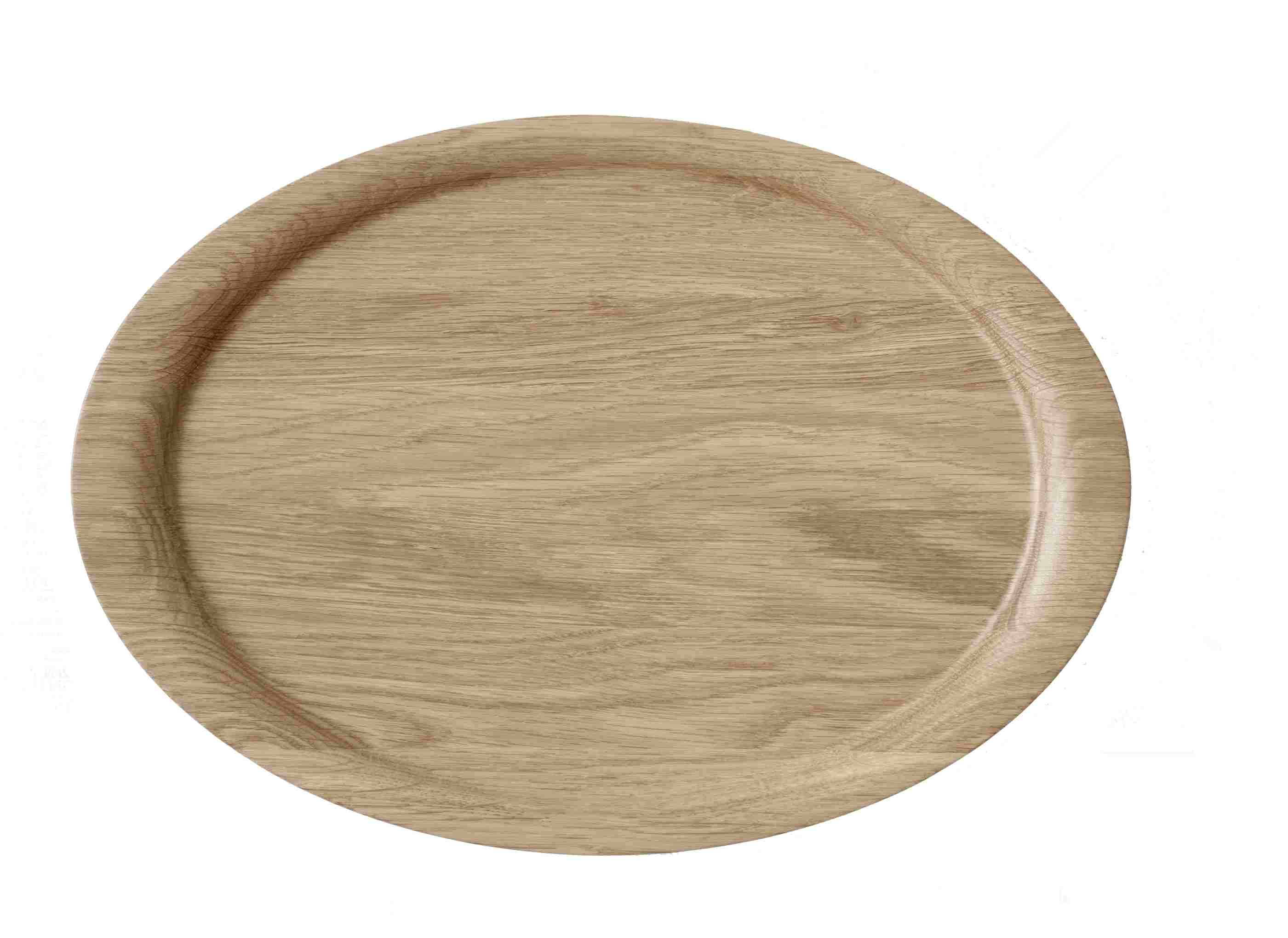 AndTradition Tray SC64-SC65: Rundes Holztablett aus Eiche, ideal als Serviertablett oder Dekoration.