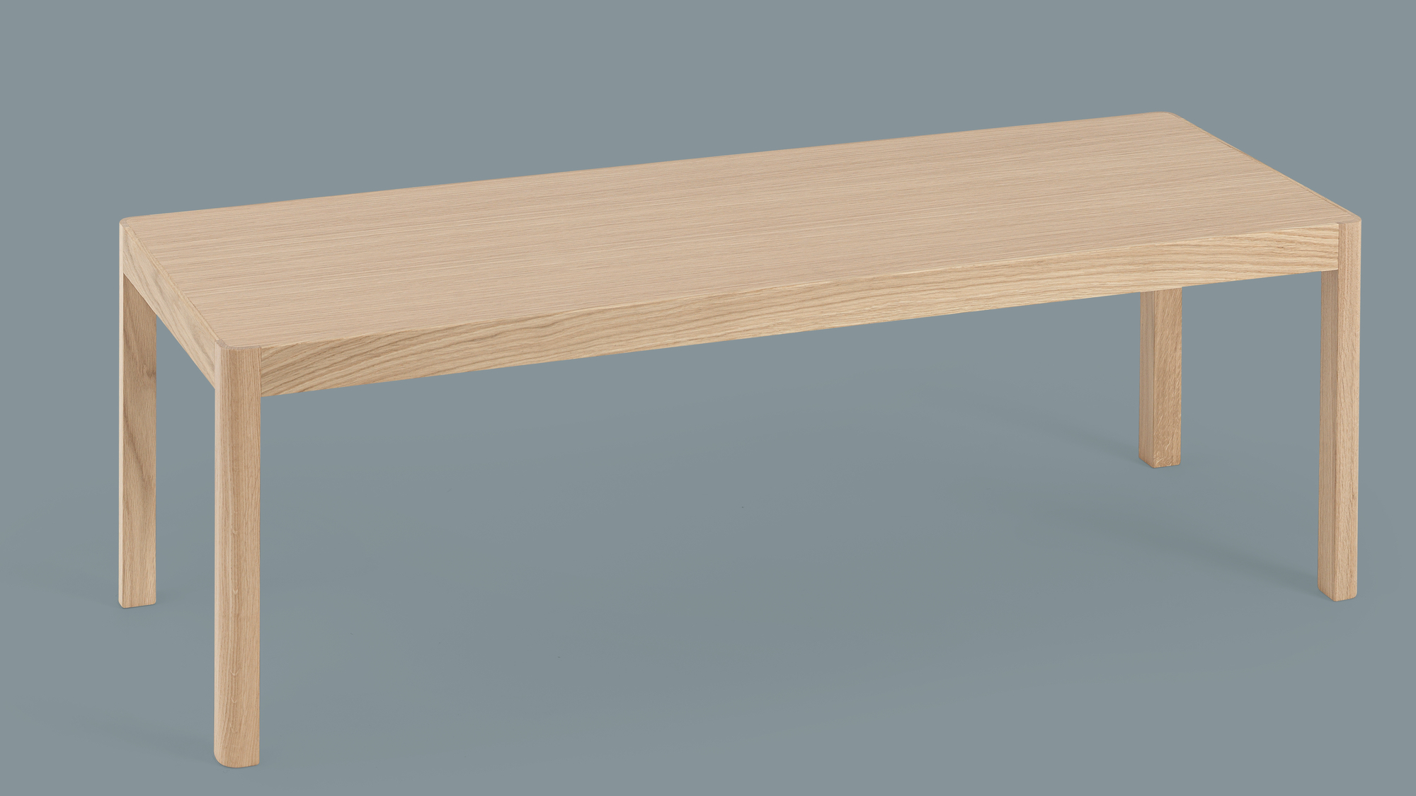 Muuto Workshop Coffee Table aus Eichenholz, moderner skandinavischer Couchtisch für das Wohnzimmer.