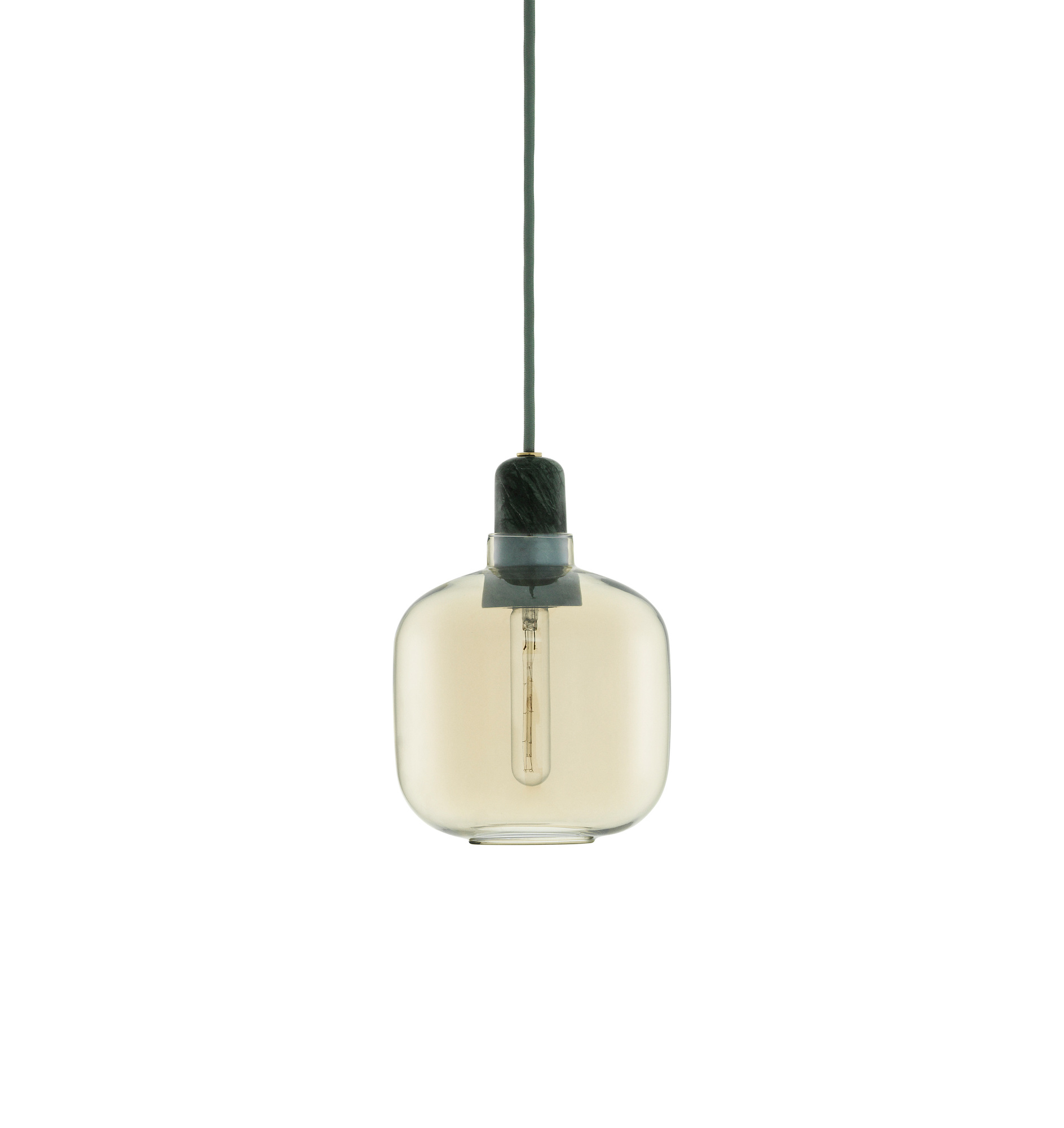 Amp Lamp Hängeleuchte Normann Copenhagen Gold/Green Ø 14 cm