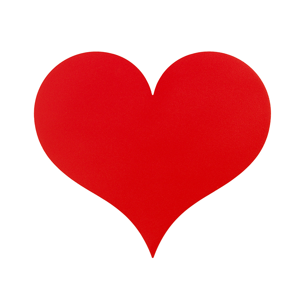 Rotes Herz als Metal Wall Relief Little Heart Wandschmuck zur Dekoration.