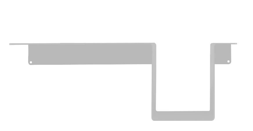 Graue Seitenablage für Moormann Siebenschläfer Bett, praktische Nachttisch Alternative für kleine Schlafzimmer.