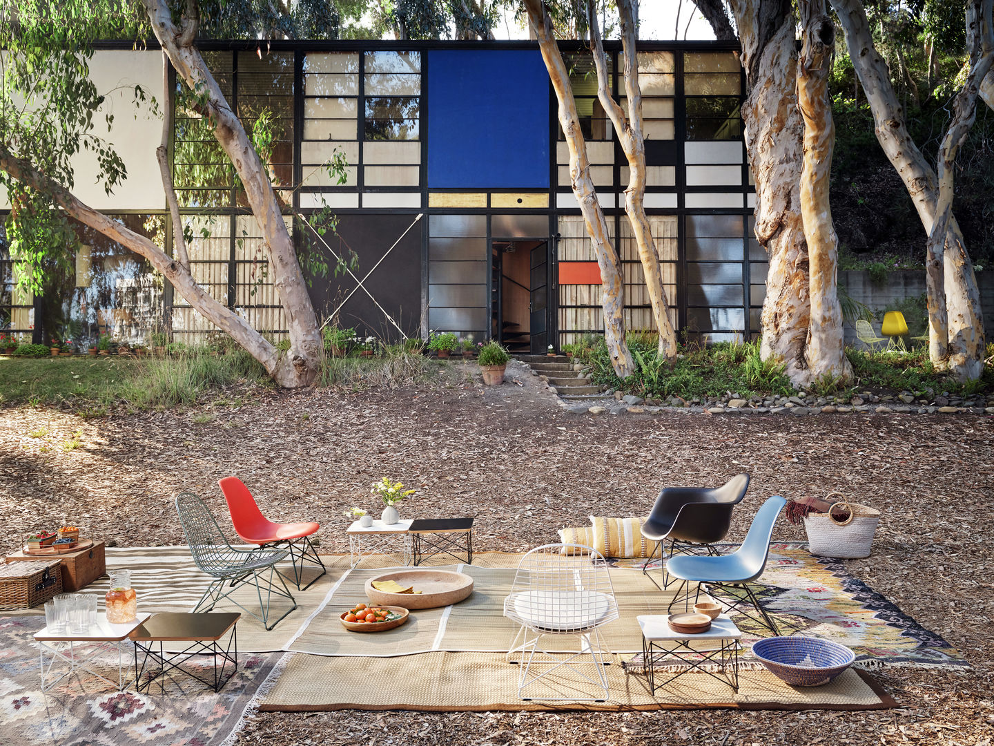 Eames Fiberglass  Chair LSR Stuhl mit Sitzpolster Vitra