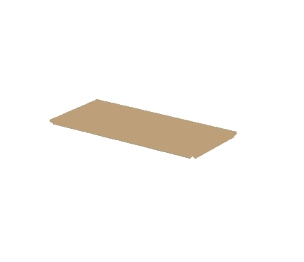 USM Haller Ersatzteil: Beige Metall Verkleidungselement 35x35 cm für modulare Möbelbausysteme, Detailansicht.