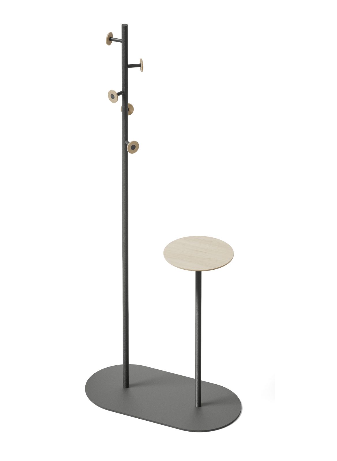 Bloom Coat Rack Garderobenständer von Mizetto: Moderner Garderobenständer mit Ablagefläche für Flur und Büro.