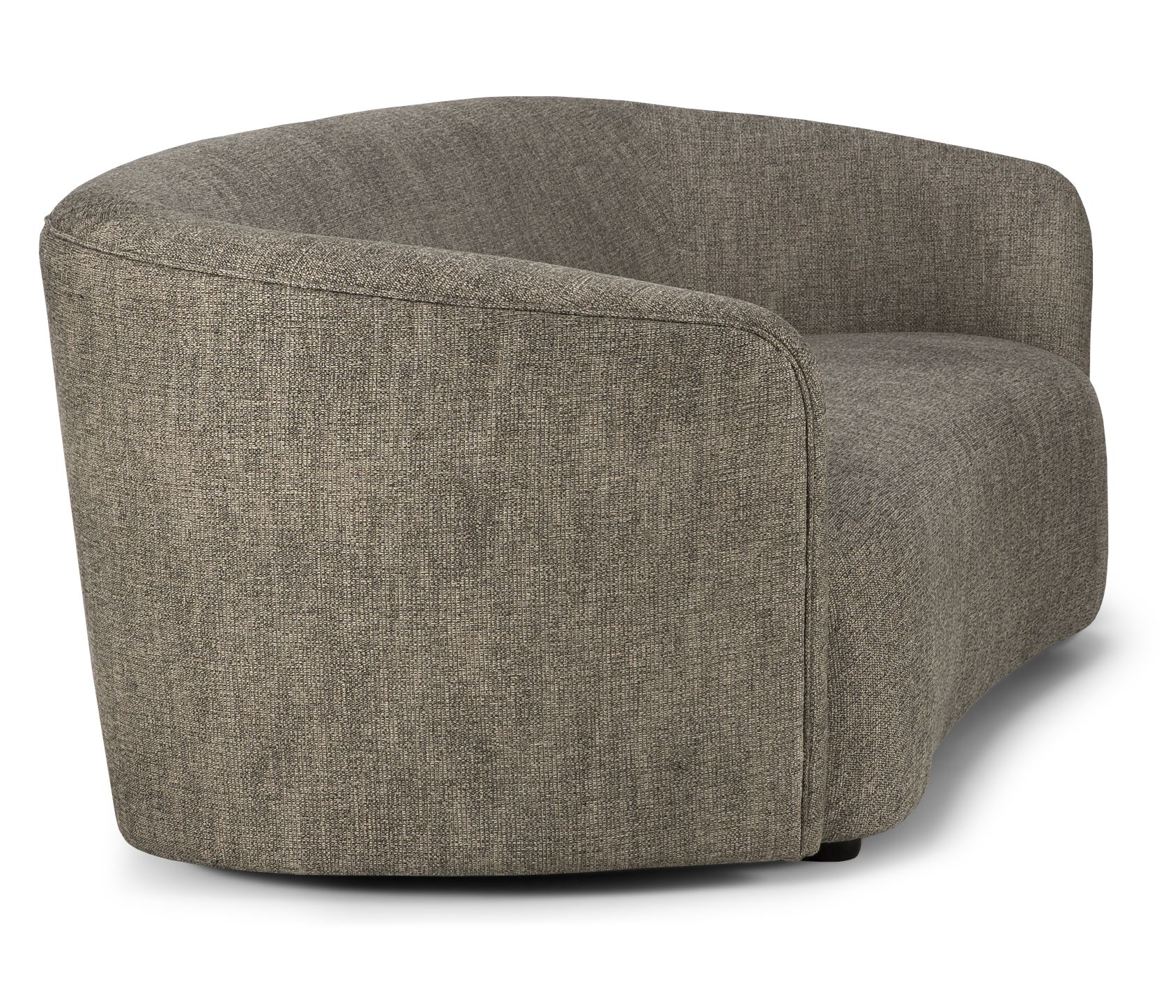 Ellipse Sofa von Ethnicraft, 3-Sitzer, Stoffbezug in Braun, modernes Design, bequemes Wohnzimmermöbel.