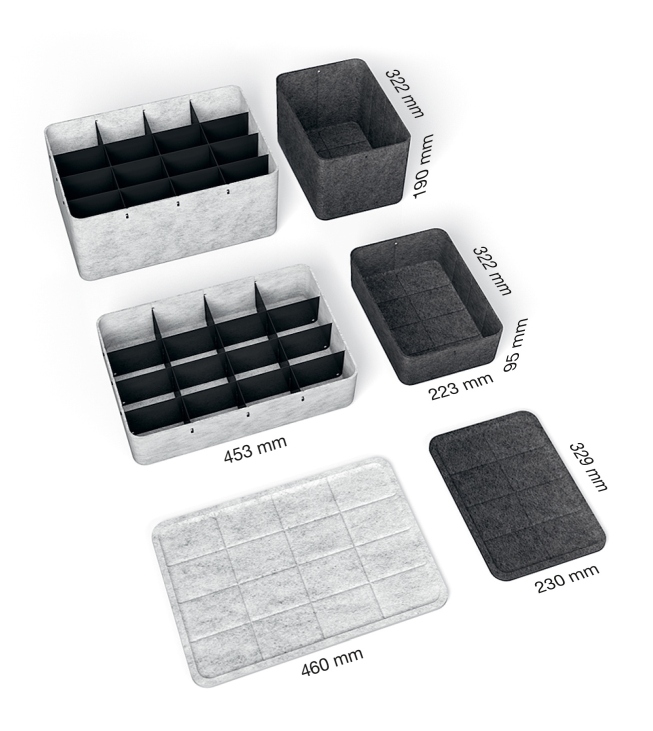 USM Haller Inos Box hoch mit Tablett