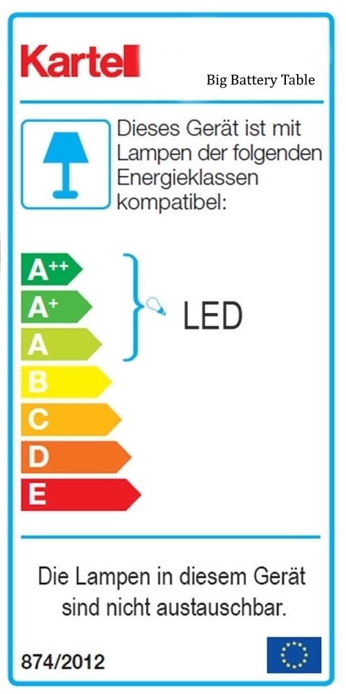 Big Battery Tischleuchte mit Akku Kartell