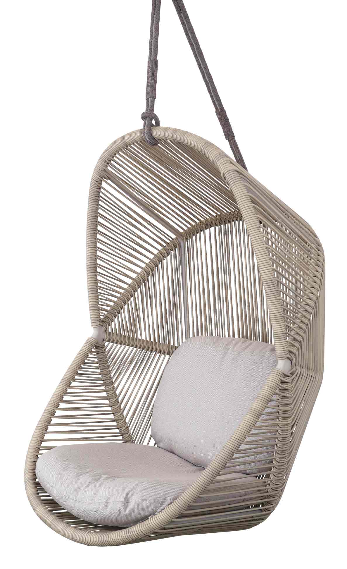 Sitz- und Rückenkissen für Cane-Line Hive Sessel. Bequeme Kissen für Outdoor Hängesessel.