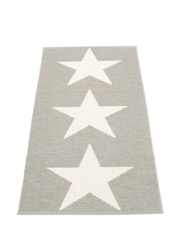 Viggo One Kunststoffteppich 70x150 cm Pappelina Warm grau