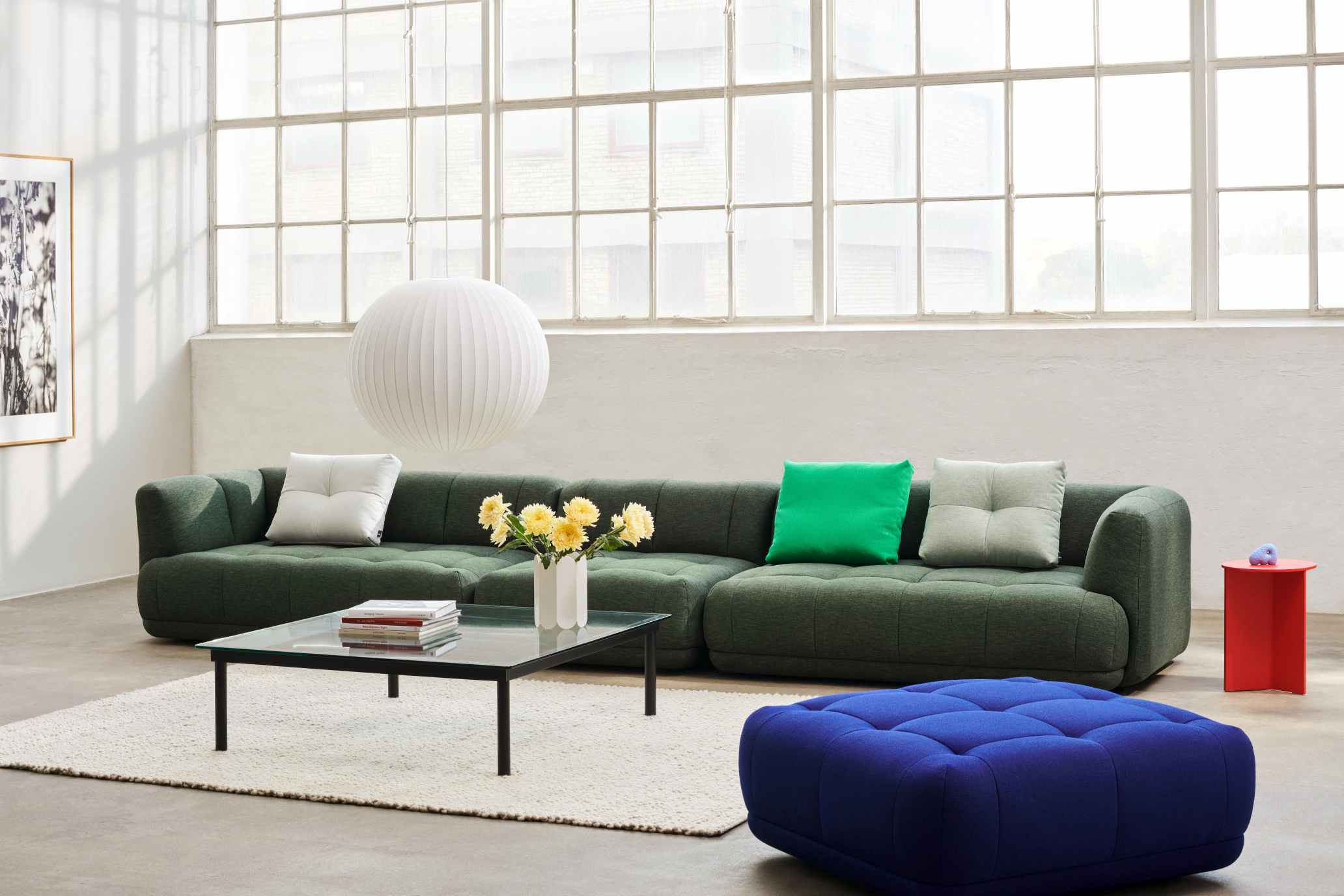 Quilton Ottoman Hocker Hay