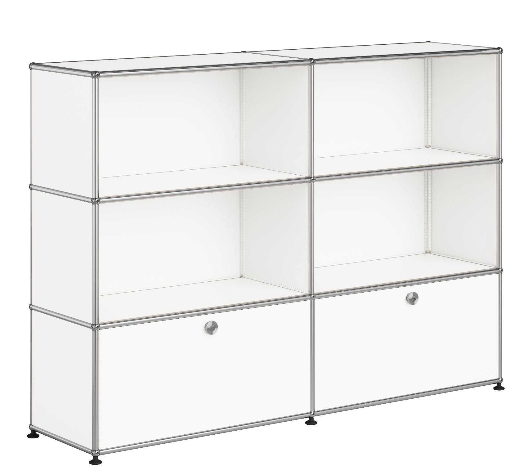 USM Haller Sideboard M 65 4 Offen / 2 Klappen Reinweiß