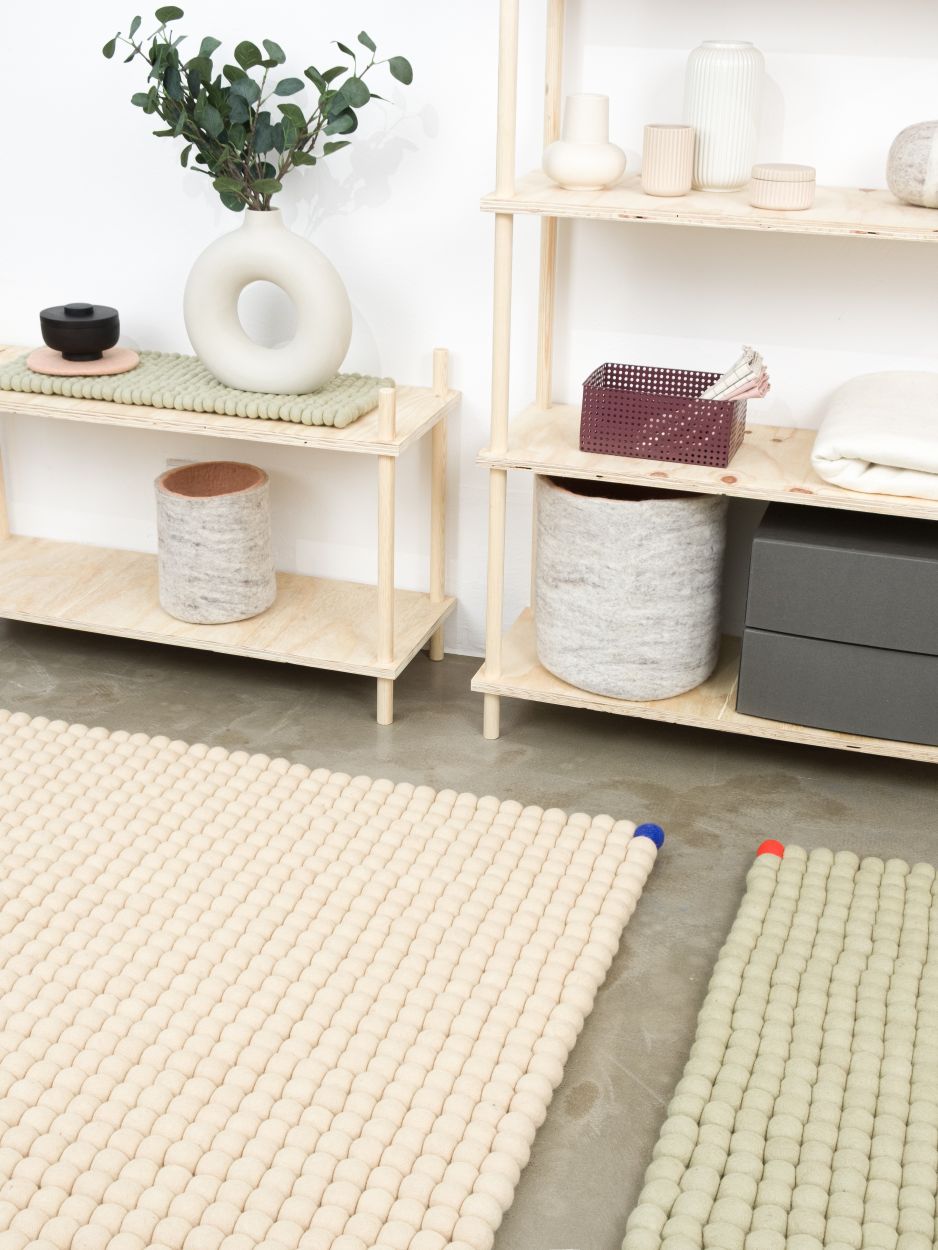 Big One Rechteckig Filzteppich 140 x 200 cm myfelt Beige