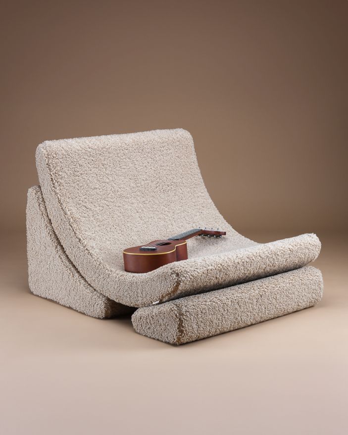 Mond Kindersessel Teddystoff Wigiwama