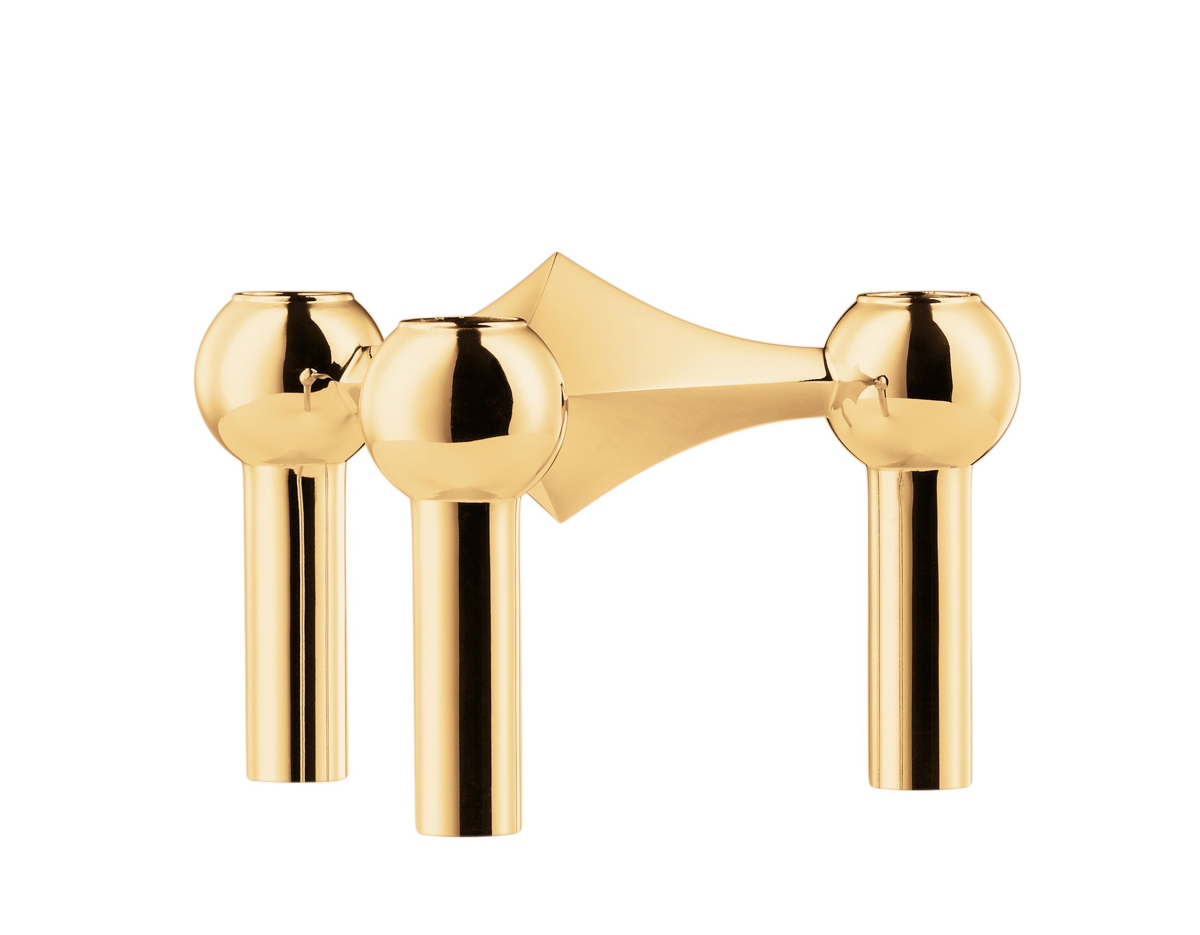 Messing Kerzenständer 3er Set mit Stoff Nagel Design für stimmungsvolle Beleuchtung.