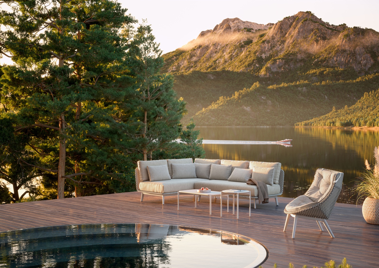 MBARQ Outdoor Sofa Modul links Dedon