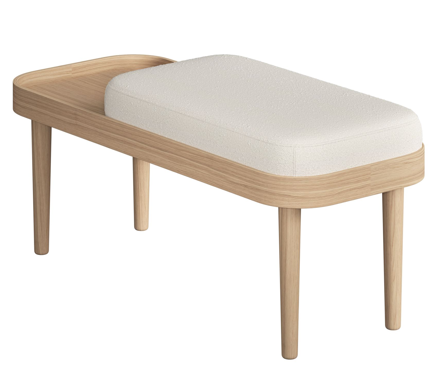 Serena Bench Bank Eiche natur novoform Nubbio weiß