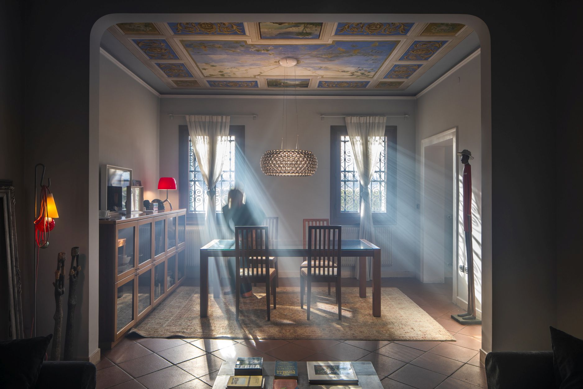 Caboche Plus Grande Pendelleuchte Grau Foscarini