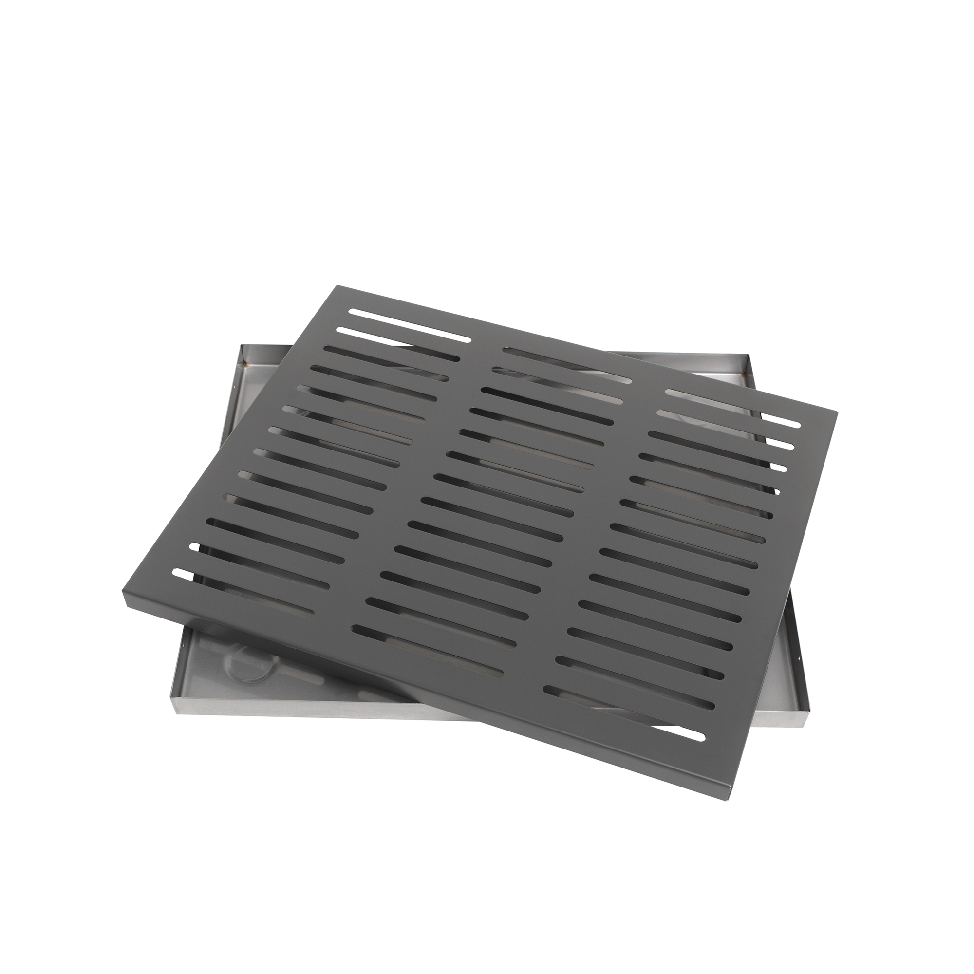 Schönbuch Drip Schuhablage, kleine Metallablage mit Rillen für Schuhe, Tropfschutz für den Eingangsbereich.