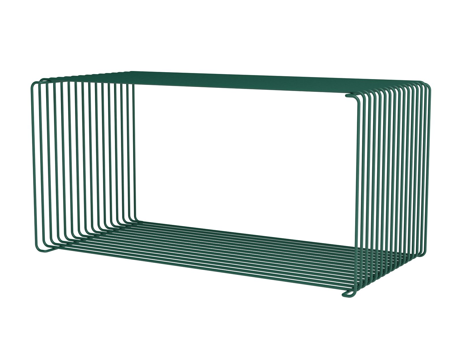 Grünes Panton Wire Regalsystem D35 von Montana, modernes Designregal aus Metall.