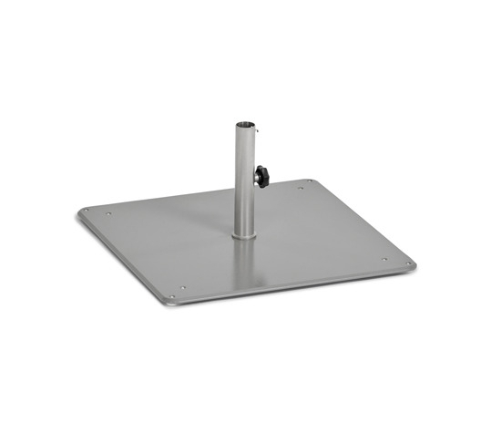 Bodenplatte Stahl für Sonnenschirm 75x75 cm ohne Rollen Weishäupl