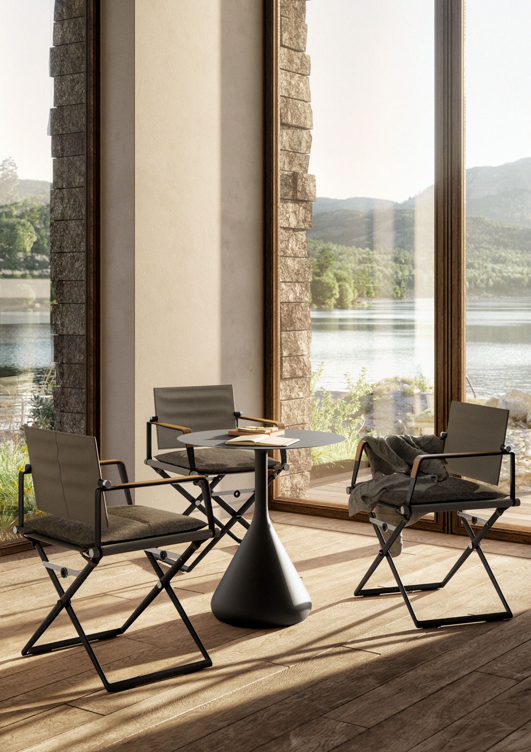 SEAX Outdoor Stuhl mit Holzdekor Dedon