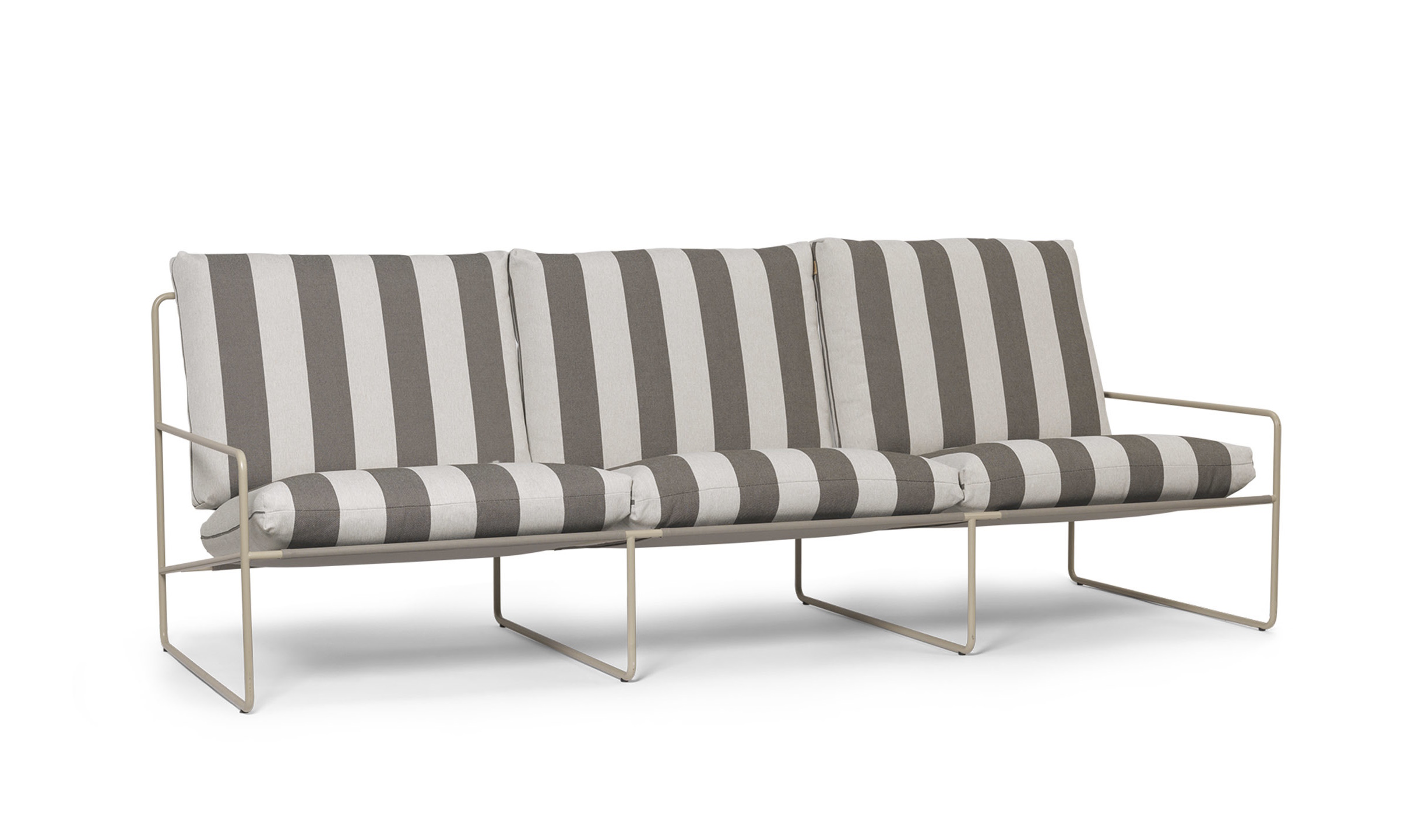 Desert 3-Sitzer Outdoor Sofa Stripe Gestell Cashmere Ferm Living
