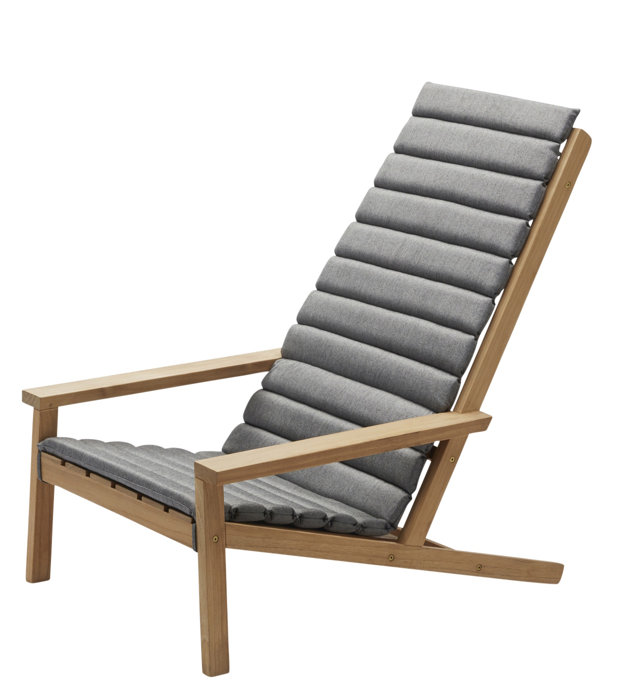 Between Lines Sitzkissen für Liegestuhl Outdoor Skagerak by Fritz Hansen Ash, graue Polsterung.