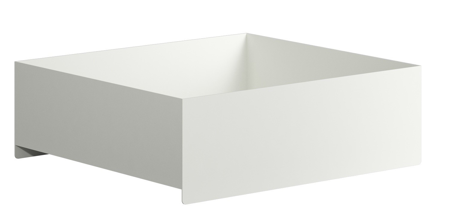 Hellgraue Arturo Regalbox von novoform, minimalistisches Design für stilvolle Aufbewahrung und Ordnung im Wohnraum.
