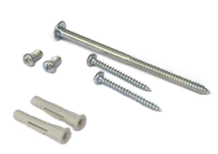 Schrauben und Dübel für Kartell Bookworm Regal, weiß, zur Wandmontage, Befestigungsmaterial.