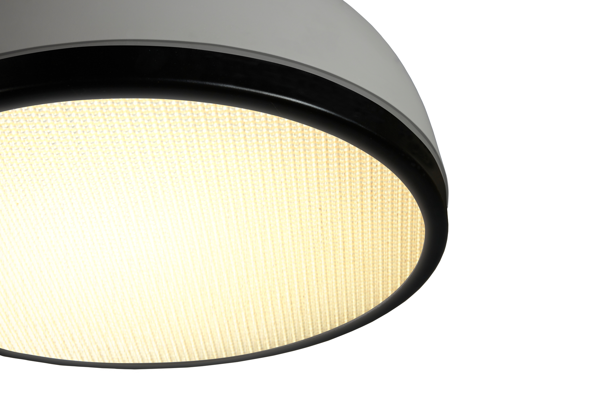 Detailaufnahme der modernen Tooy Molly Pendelleuchte mit Textur und warmem Licht.