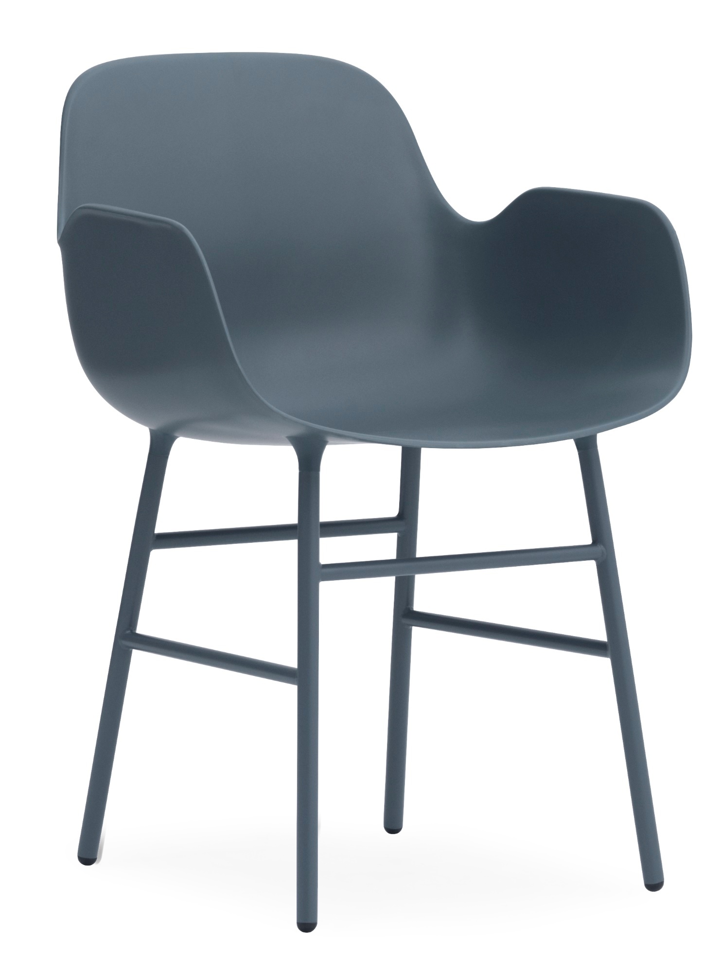 Form Armchair Lehnstuhl Normann Copenhagen-blau-Eiche