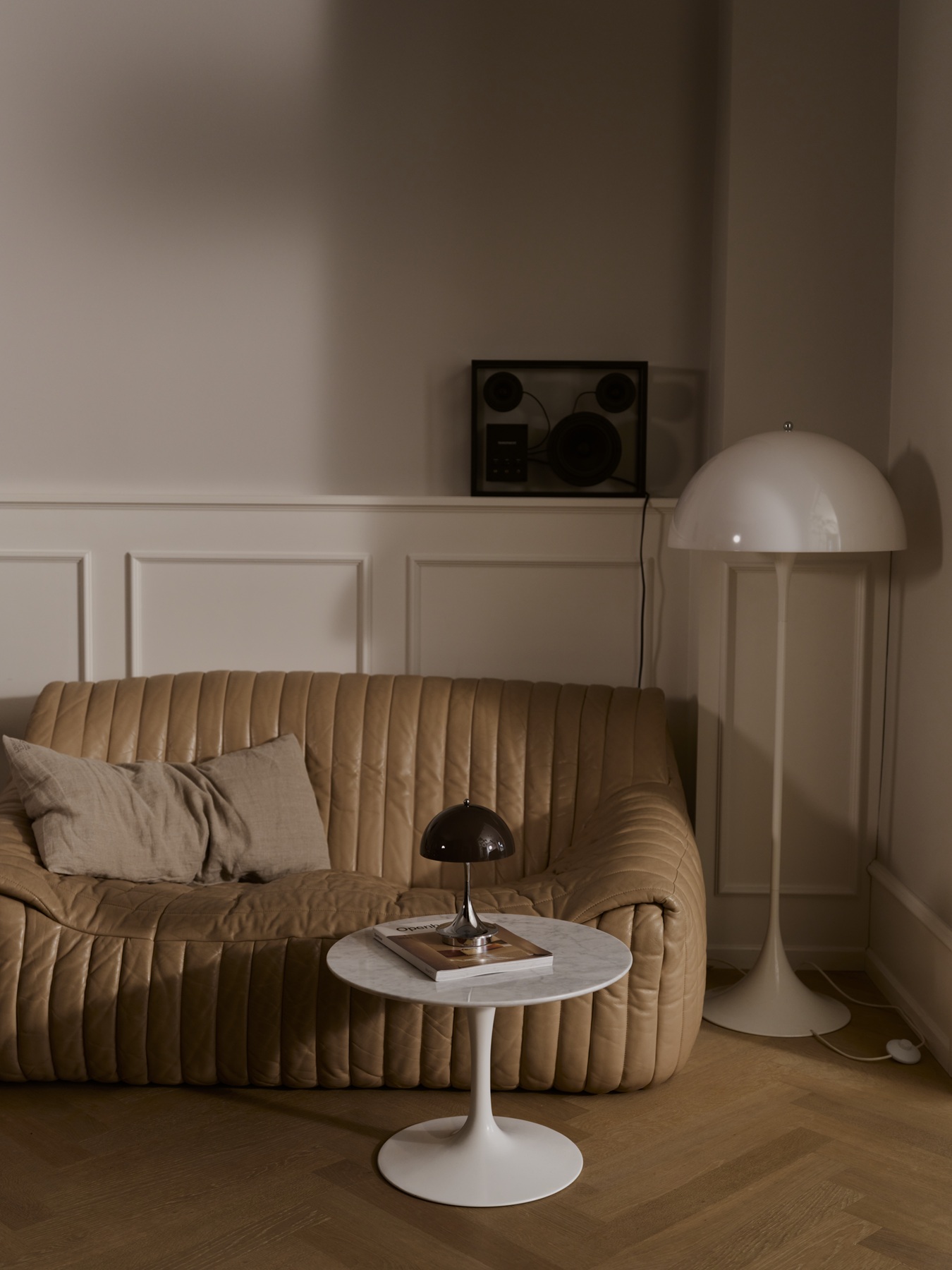 Panthella 160 Portable Lamp Chrom Tischleuchte / Akkuleuchte Louis Poulsen