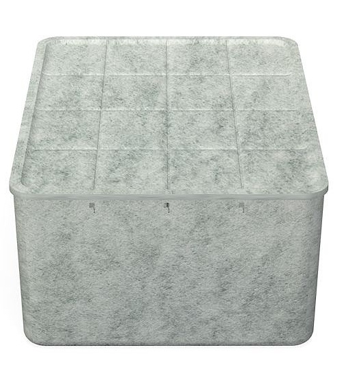 USM Haller Inos Box hoch B 45,3 x T 32,23 x H 19 cm / Hellgrau