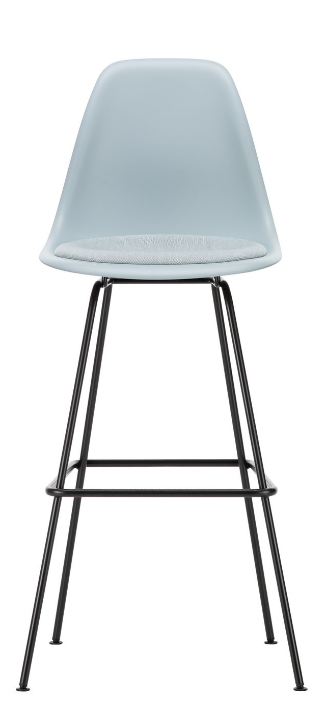 Eames Plastic Bar Stool Barhocker High mit Sitzpolster Vitra