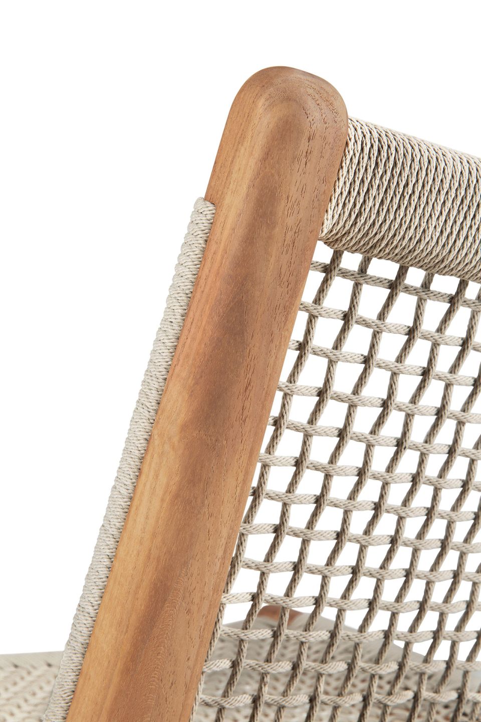 Jack Woven Outdoor Loungsessel Teak Kordel Beige Ethnicraft