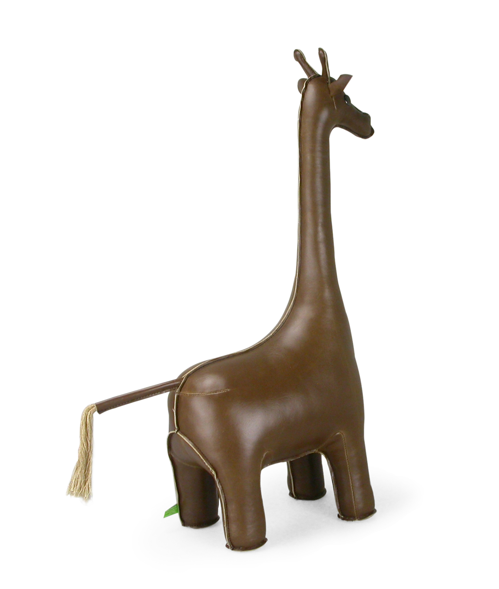 Türstopper Classic Giraffe von Züny, braun-weiße Kunstleder-Giraffe als Türstopper, dekoratives Wohnaccessoire für Kinderzimmer und Wohnräume.