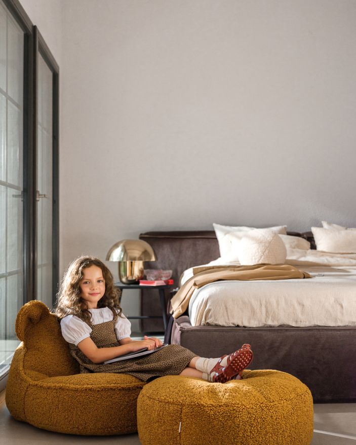 Kinder Ottomann Fußstütze Ahorn Wigiwama