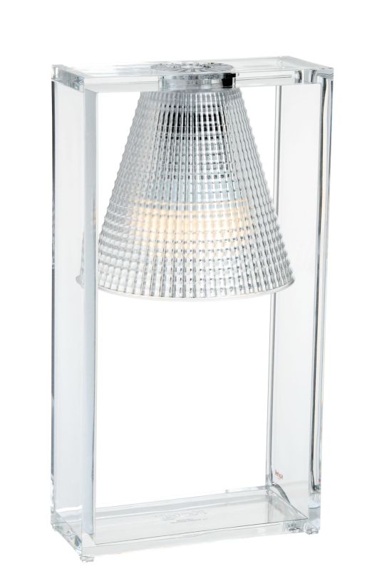Light-Air Tischlampe von Kartell, durchsichtiges Design, moderne Tischleuchte für Wohnzimmer und Schlafzimmer.