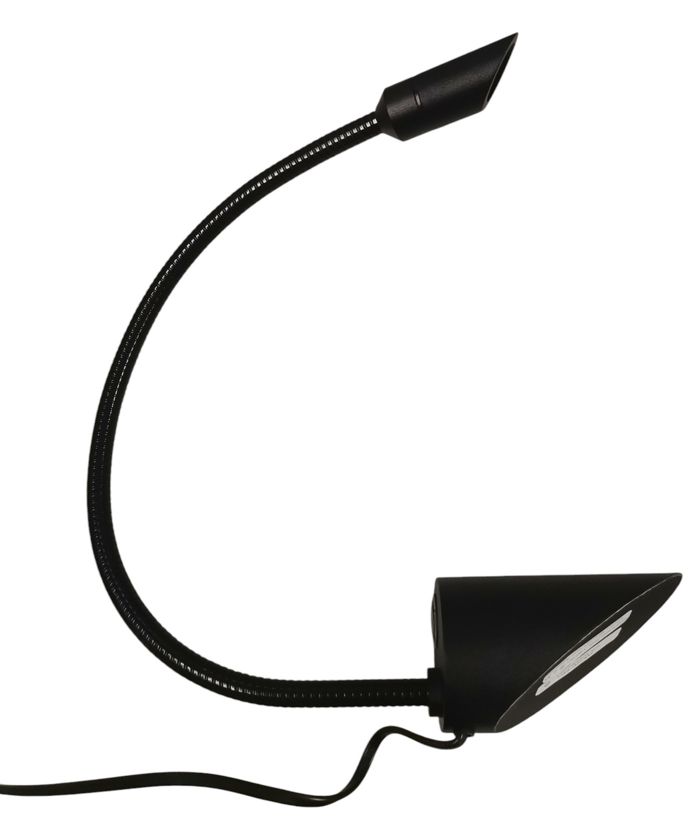 Schwarze Led it Be T Leselampe mit flexiblem Arm, ideal als Schreibtischlampe oder Nachttischlampe.